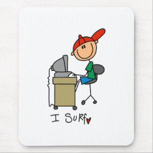 I Surf the Web Mouse Pad