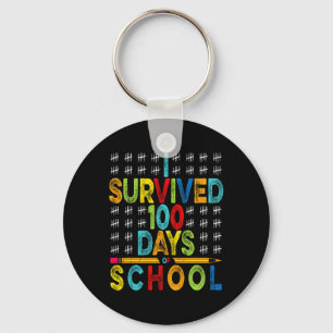 I Survived 100 Days Of School 100th Day Of School  Key Ring