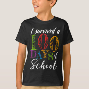 I Survived 100 Days Of School For Teacher And Stud T-Shirt