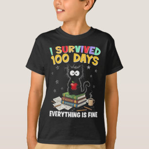 I Survived 100 Days Of School Teacher And Kids T-Shirt