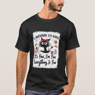 I Survived 100 Days Of School Teacher & Kids It's T-Shirt