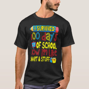 I Survived 100 Days Of School Teacher Student T-Shirt