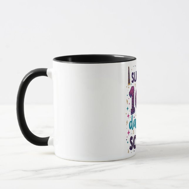I Survived 100 Days of School Unicorn Design  Mug (Left)