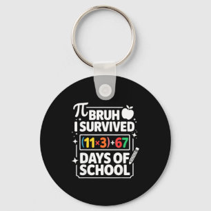 I Survived 100 Days School Bruh Math Equation 100 Key Ring