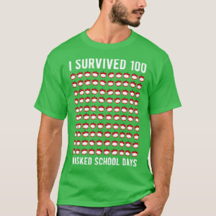 I Survived 100 Masked School Days V T-Shirt