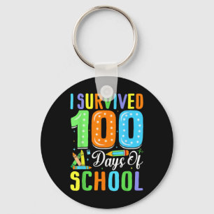 I Survived 100th Days Of School 100 Days Of School Key Ring