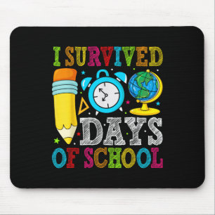 I Survived 100th Days Of School 100 Days Of School Mouse Pad