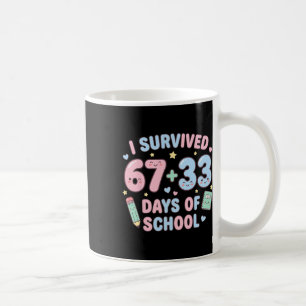 I Survived 100th Days Of School Math Teacher Kids Coffee Mug