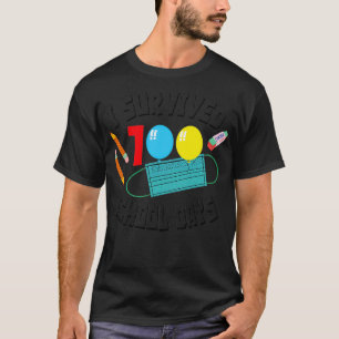 I survived 100th masked school days essential Tshi T-Shirt