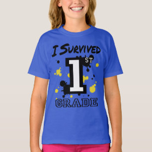 I Survived 1st Grade Girls T-Shirt
