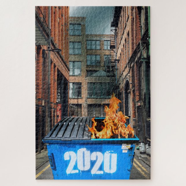I Survived 2020 Dumpster Fire Commemorative Gift Jigsaw Puzzle (Vertical)