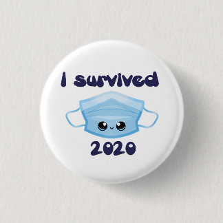 I Survived 2020 Mask Button