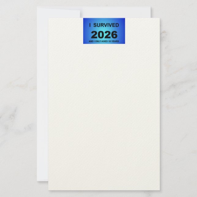 I Survived 2026 Stationery (Front)