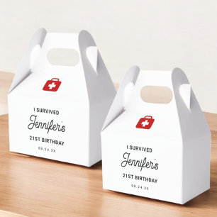 I survived 21st birthday hangover kit favour box