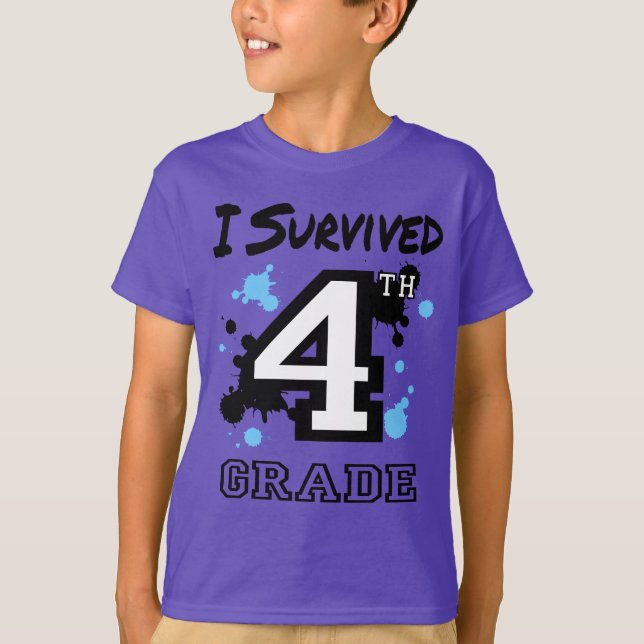 I Survived 4th Grade T-Shirt (Front)