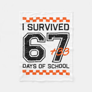 I Survived 67 + 33 Days Of School 100th Day Math S Fleece Blanket