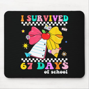 I Survived 67 Day Of School Notebook Teachers And  Mouse Pad