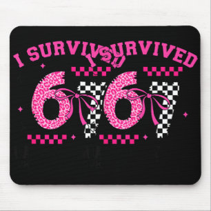 I Survived 67 Days Leopard Checkered 67 Kindergart Mouse Pad
