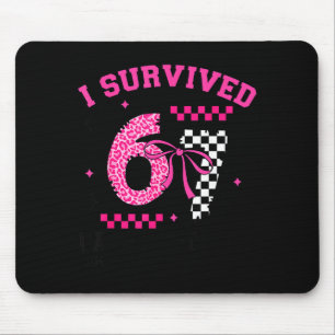 I Survived 67 Days Leopard Checkered 67 Kindergart Mouse Pad