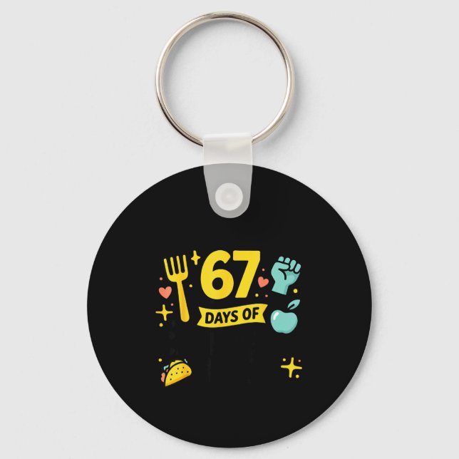 I Survived 67 Days Of Cafeteria Chaos Lunch Lady S Key Ring (Front)