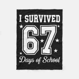 I Survived 67 Days Of School 67 Meme Teachers Stud Fleece Blanket