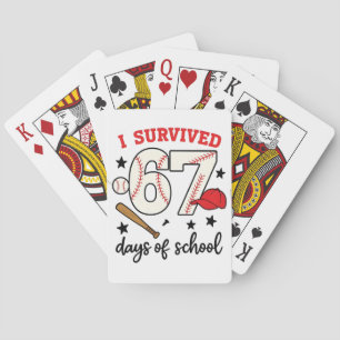 I Survived 67 Days of School Baseball Sport 100   Playing Cards