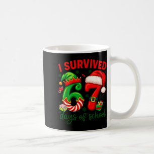 I Survived 67 Days Of School Christmas Candy Cane Coffee Mug