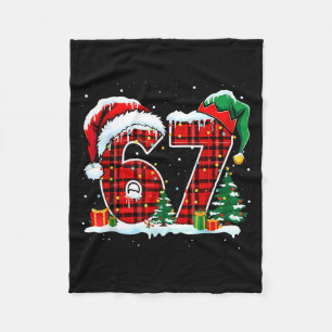 I Survived 67 Days Of School Christmas Funny Teach Fleece Blanket