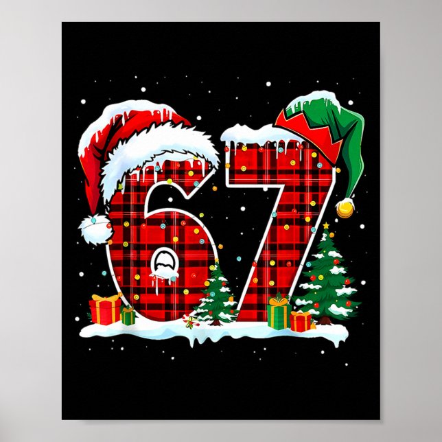 I Survived 67 Days Of School Christmas Funny Teach Poster (Front)