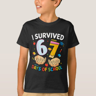 I Survived 67 Days Of School Cool Teacher Design T-Shirt