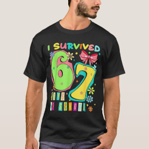 I Survived 67 Days Of School Coquette Bow Teachers T-Shirt