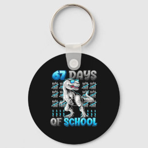 I Survived 67 Days Of School Funny 67 Meme Dinosau Key Ring
