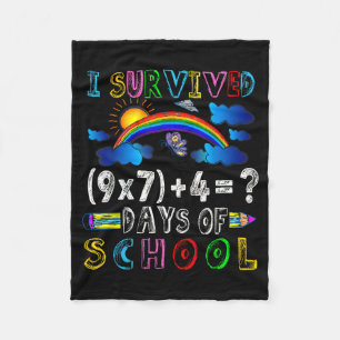 I Survived 67 Days Of School Funny 67 Meme Math Te Fleece Blanket