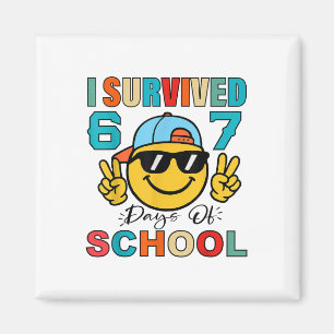 I Survived 67 Days Of School Funny 67 Meme Student Magnet