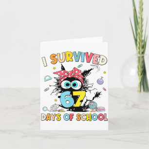 I Survived 67 Days Of School Funny 67 Meme Teacher Card