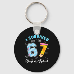 I Survived 67 Days Of School Funny 67 Meme Teacher Key Ring