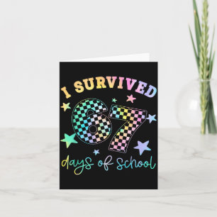 I Survived 67 Days Of School Funny 67 Teachers Stu Card