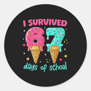 I Survived 67 Days Of School Funny 67 Teachers Stu Classic Round Sticker