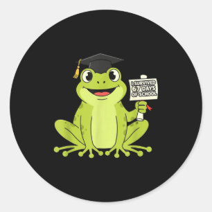 I Survived 67 Days Of School Funny 67 Teachers Stu Classic Round Sticker