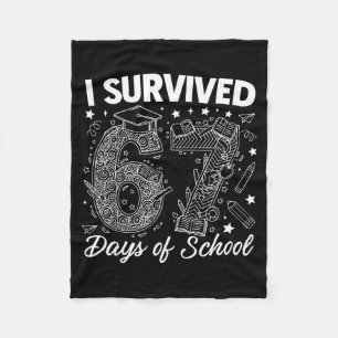 I Survived 67 Days Of School Funny 67 Teachers Stu Fleece Blanket