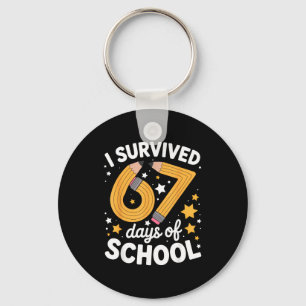 I Survived 67 Days Of School Funny 67 Teachers Stu Key Ring