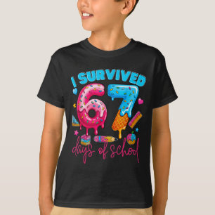 I Survived 67 Days Of School Funny 67 Teachers Stu T-Shirt