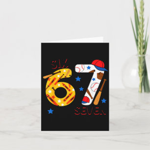 I Survived 67 Days Of School Funny 6 7 Baseball Te Card