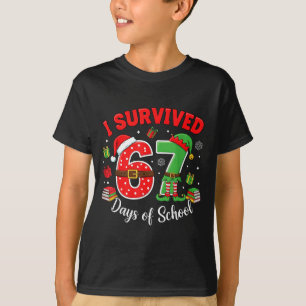 I Survived 67 Days Of School Funny Christmas Teach T-Shirt