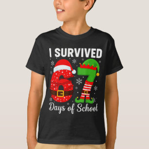 I Survived 67 Days Of School Funny Elf Christmas S T-Shirt