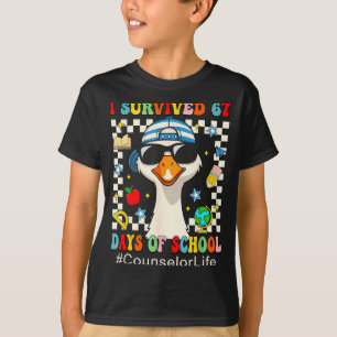 I Survived 67 Days Of School Funny Goose Boys Coun T-Shirt