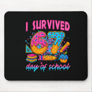 I Survived 67 Days Of School Funny Meme Ice Cream  Mouse Pad