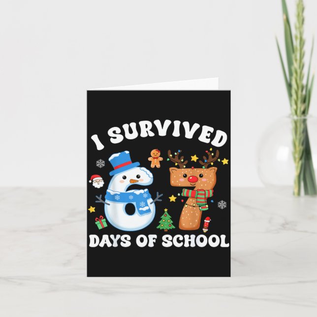 I Survived 67 Days Of School Funny Meme Six Seven  Card (Front)