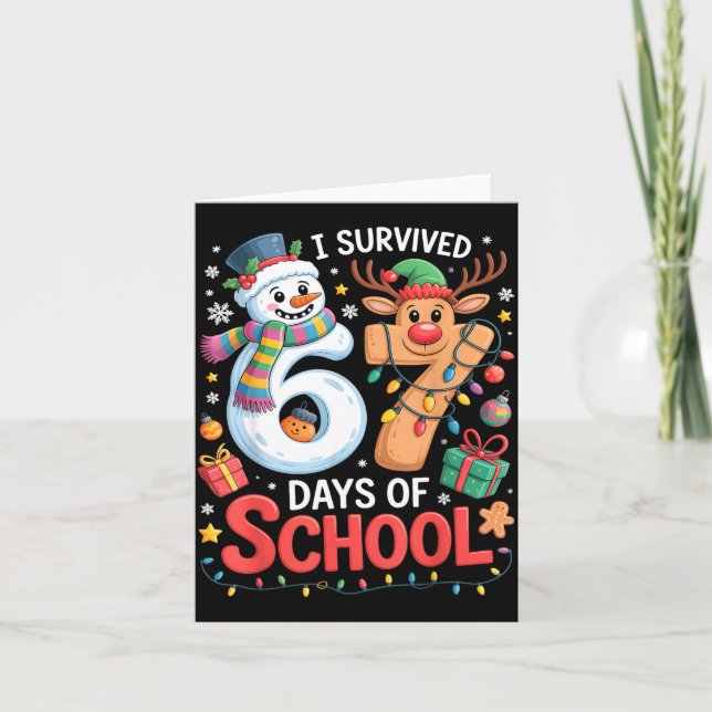 I Survived 67 Days Of School Funny Meme Six Seven  Card (Front)