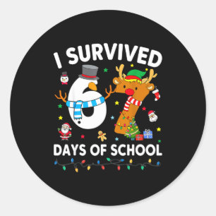 I Survived 67 Days Of School Funny Meme Six Seven  Classic Round Sticker